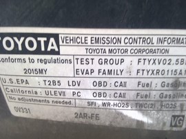 2015 TOYOTA CAMRY, BLACK, LE, 2.5L, AT, Z25989